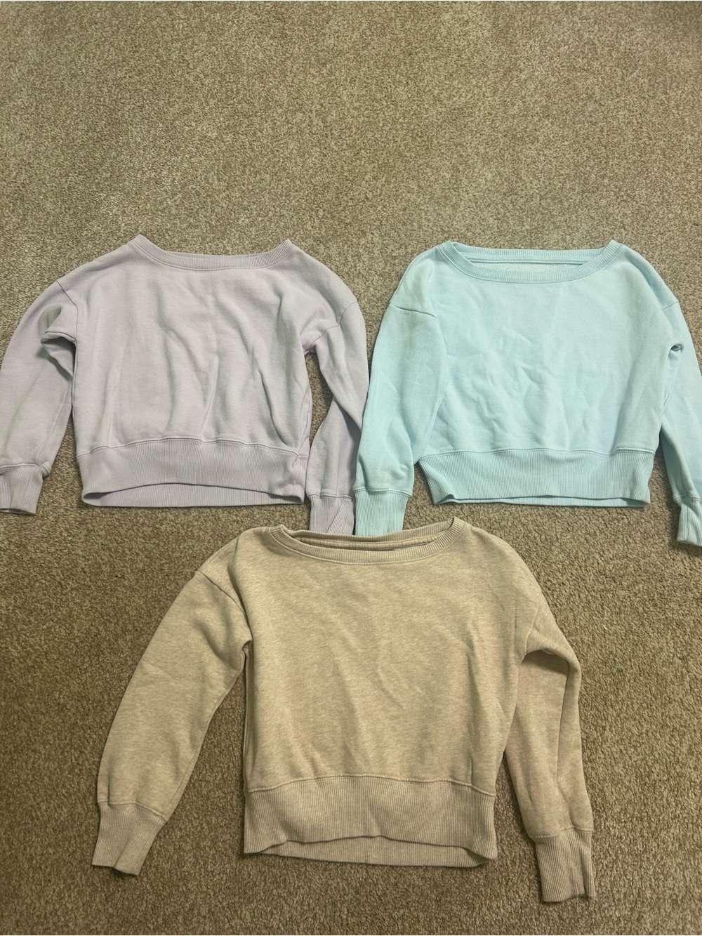 Abercrombie kids off the shoulder sweatshirts size 9/10
